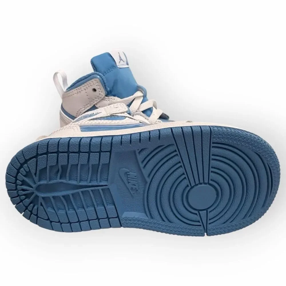 Nike Jordan 1 Mid SE TD Toddler Shoes White Legend Blue UNC FZ3931-114 size 6C